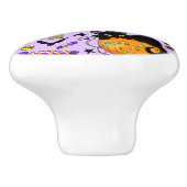 パンプキンハロウィンキャンディブラックキャッツ セラミックノブ (側面)