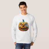 パンプキンハロウィン3Dシャツ |ヴィンテージハロウィーン Tシャツ (正面フル)