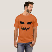 パンプキンハロウィーンのカボチャのちょうちんハロウィーン怖い顔 Tシャツ (正面フル)