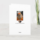 パンプキンハロウィーンの笑顔のフォキシポメラニア犬パピー カード (裏面)