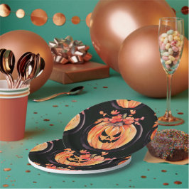 パンプキンハロウィーンアート ペーパープレート