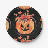パンプキンハロウィーンアート ペーパープレート (正面)