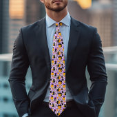 パンプキンハロウィーンキャンディブラックキャッツ ネクタイ