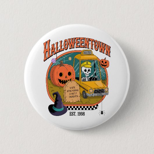 パンプキンハロウィーンタウン大学 缶バッジ (正面)