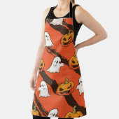 パンプキンハロウィーンテーマ、シームレスなパターン。 エプロン (インサイチュ)