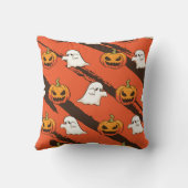 パンプキンハロウィーンテーマ、シームレスなパターン。 クッション (裏面)