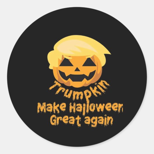 パンプキンハロウィーンデザイン ラウンドシール (正面)
