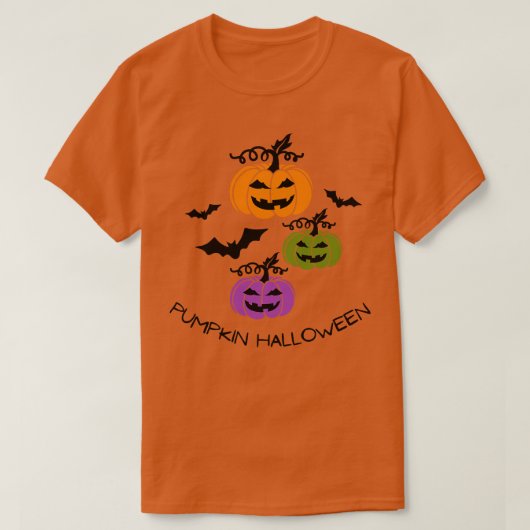 パンプキンハロウィーンハッピーレ秋シーズン秋ビベスH Tシャツ (デザイン正面)