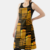 パンプキンハロウィーンパッチワークパターン エプロン (インサイチュ)