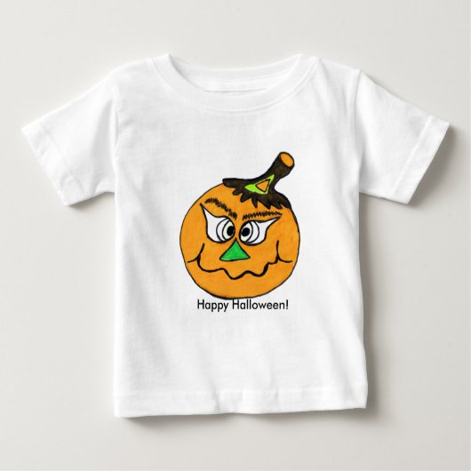 パンプキンハロウィーンベビーシャツ ベビーTシャツ (正面)