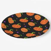 パンプキンハロウィーン誕生日パーティー ペーパープレート (アングル)