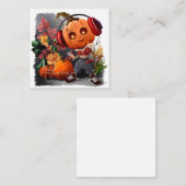 パンプキンハロウィーン音楽愛好家 ノートカード (正面/裏面)