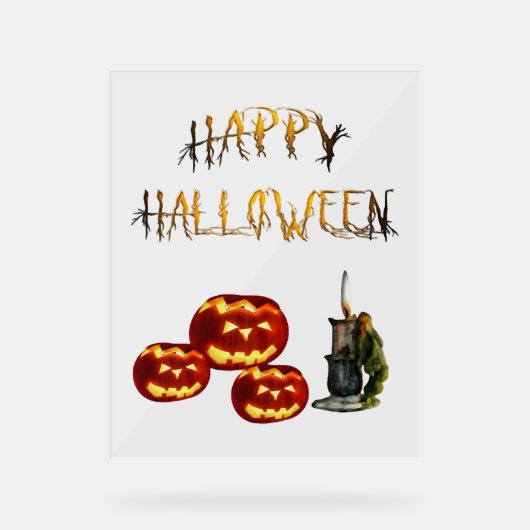 パンプキンハロウィーン アクリルサイン (正面)