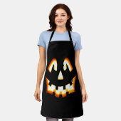 パンプキンハロウィーン エプロン (着用した状態)
