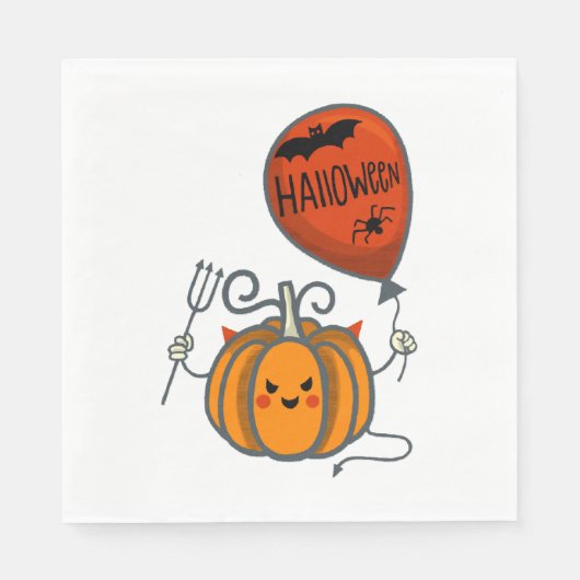 パンプキンハロウィーン スタンダードランチョンナプキン (正面)