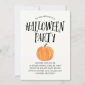 パンプキンハローウィンパーティ招待状 招待状 (正面)