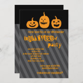 パンプキンハローウィンパーティ招待状 招待状 (正面/裏面)