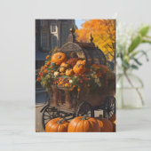 パンプキンハーベストエレガンス – 5"x7"フラットホリデーカード シーズンカード (スタンド正面)