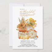 パンプキンハーベストサンクスギビング婚約パーティ 招待状 (正面)