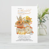 パンプキンハーベストサンクスギビング婚約パーティ 招待状 (スタンド正面)