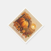 パンプキンハーベストフェスティバル秋秋紙ナプキンス スタンダードカクテルナプキン (角)