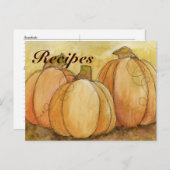 パンプキンハーベストレシピカード ポストカード (正面/裏面)
