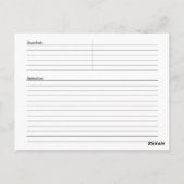 パンプキンハーベストレシピカード ポストカード (裏面)