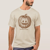 パンプキンバイブヴィンテージハロウィーンはパニックしない Tシャツ (正面)