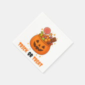 パンプキンバケットの甘さ – ハロウィーン スタンダードカクテルナプキン (角)