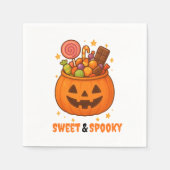 パンプキンバケットの甘さ – ハロウィーン スタンダードカクテルナプキン (正面)