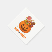 パンプキンバケットの甘さ – ハロウィーン スタンダードカクテルナプキン (角)