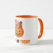 パンプキンバケットの甘さ – ハロウィーン マグカップ (正面右)