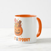 パンプキンバケットの甘さ – ハロウィーン マグカップ (正面右)