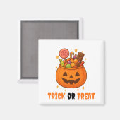 パンプキンバケットの甘さ – ハロウィーン マグネット (正面/裏面)