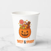 パンプキンバケットの甘さ – ハロウィーン 紙コップ (正面)