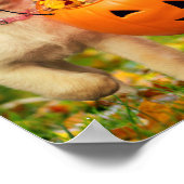 パンプキンバケット付き子犬 ポスター (角)