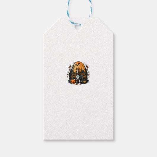 パンプキンバセットハウンドの衣装バセットハウンドハロ ギフトタグ (正面)