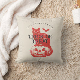 パンプキンバットと猫のハロウィンパーティー クッション