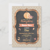 パンプキンバースデーパーティー秋秋リーフ招待状 招待状 (正面)