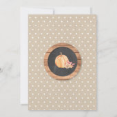 パンプキンバースデーパーティー秋秋リーフ招待状 招待状 (裏面)