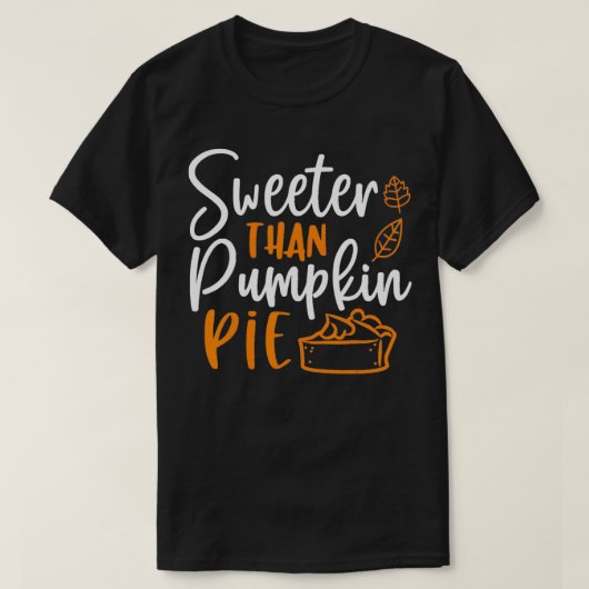 パンプキンパイかわいい感謝祭秋ロー Tシャツ (デザイン正面)