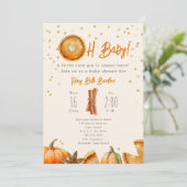 パンプキンパイかわいこちゃんパイOhベビーシャワー 招待状 (スタンド正面)
