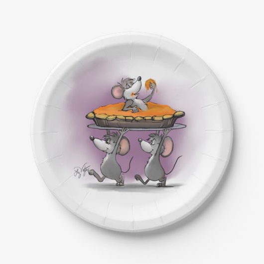 パンプキンパイのお祝い ペーパープレート (正面)