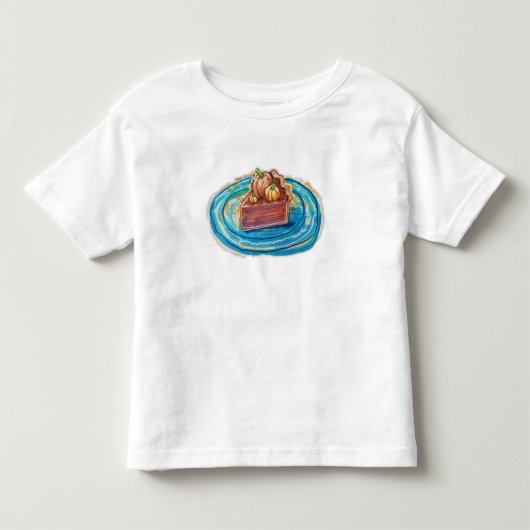 パンプキンパイのスライス トドラーTシャツ (正面)
