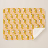 パンプキンパイの切れのキャラクター| Sherpa毛布 シェルパブランケット (正面(横))