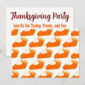 パンプキンパイの模様 招待状 (正面/裏面)