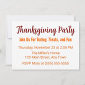 パンプキンパイの模様 招待状 (裏面)