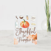 パンプキンパイの水モダン色に感謝 シーズンカード (正面)