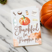 パンプキンパイの水モダン色に感謝 シーズンカード