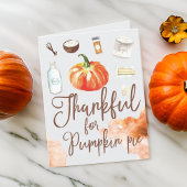 パンプキンパイの水モダン色に感謝 シーズンカード